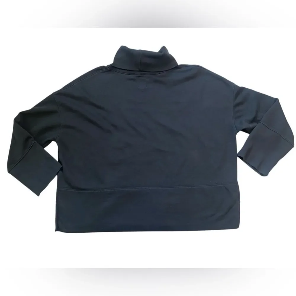 GAP Black 24/7 Split-Hem Vintage Soft Turtleneck Pullover in Size M Petite